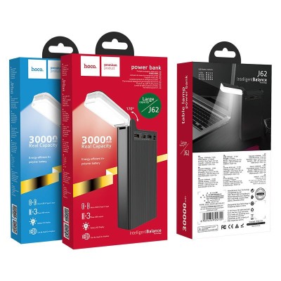 Powerbank Hoco J62 30000mAh 3USB+Micro+Type-C черный Powerbank Hoco J62 30000mAh 3USB+Micro+Type-C черный
