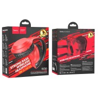 Стереонаушники Bluetooth полноразмерные Hoco W30 Fun Move BT5.0/200mAh/8ч красные