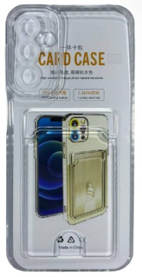Чехол-накладка силикон с карманом под карту Samsung Galaxy A24 4G прозрачная Чехол-накладка силикон с карманом под карту Samsung Galaxy A24 4G прозрачная
