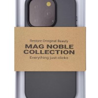 Накладка для i-Phone 15 Pro Max K-Doo Mag Noble кожаная серая