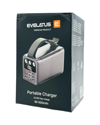Powerbank Evelatus 60000mAh 6USB/2C 22.5W/20W черный Powerbank Evelatus 60000mAh 6USB/2C 22.5W/20W. Портативный, безопасный и экологичный, экономия электроэнергии. Система управления technmadopte использует ведущую международную технологию перезарядки, технологию и интеллектуальный дизайн чипа, с rge, переразрядом, перегрузкой по току, перегрузкой, коротким замыканием и другими защитными устройствами. Зарядное устройство с протоколом быстрой зарядки.  Линия передачи данных с функцией передачи данных мобильного телефона. Выходной порт может автоматически обнаруживать и идентифицировать нагрузку, а состояние заряда и разряда может отображаться в цифровом виде. USB 1: СУПЕР БЫСТРАЯ ЗАРЯДКА 22,5 Вт, поддержка: QC3.0/QC2.0.
AFC/FCP/SCP PE2.0/PE1.1 MTK/SFCP/VOOC/BC1.2/ IPH 2.4A/DASH.
 Поддержке выхода TYPE-C: PD20W/PPS/PD3.0/PD2.0/ QC4+/QC3.0/QC2.0/AFC/FCP/SCP/PE2.0/PE1.1 MTK/SFCP/ BC1.2/ ИПХ 2.4А.
Вход TYPE-C 1 поддержка: PD3.0/PD2.0/QC/AFC/FCP/SCP.
Вход TYPE-C 2 поддержка: QC/AFC/FCP/SCP...