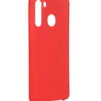 Накладка для Samsung Galaxy A21 Silicone cover красная