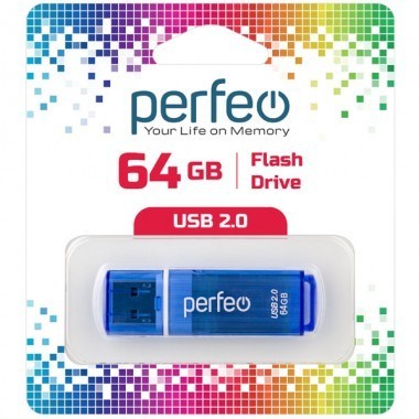 USB флеш накопитель Perfeo 64GB C13 Blue USB флеш накопитель Perfeo 64GB C13 Blue