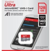 micro SDXC карта памяти SanDisk 128GB Class10 Ultra A1 UHS-I 140MB/s (SDSQUAB-128G-GN6MN) (без ад.)