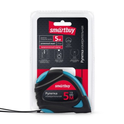 Рулетка измерительная Smartbuy Tools 5м х 19мм Рулетка измерительная Smartbuy Tools 5м х 19мм