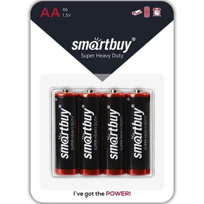 Батарейка солевая Smartbuy R6/4B (48/960)  (SBBZ-2A04B) Батарейка солевая Smartbuy R6/4B (48/960)  (SBBZ-2A04B)
