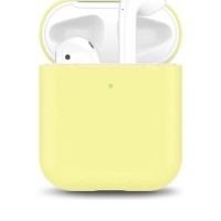 Силиконовый чехол для AirPods бледно-жёлтый