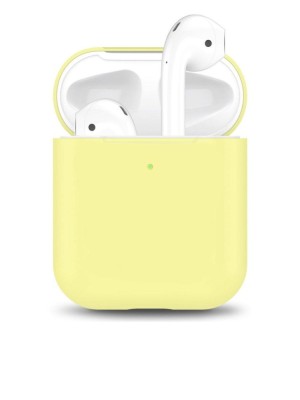 Силиконовый чехол для AirPods бледно-жёлтый Силиконовый чехол для AirPods бледно-жёлтый