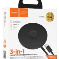 Беспроводное заряд. устр. магнитное Hoco CW50 15W черное