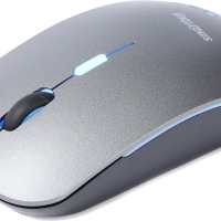 Мышь проводная беззвучная с подсветкой Smartbuy 288-G серый металлик (SBM-288-G)