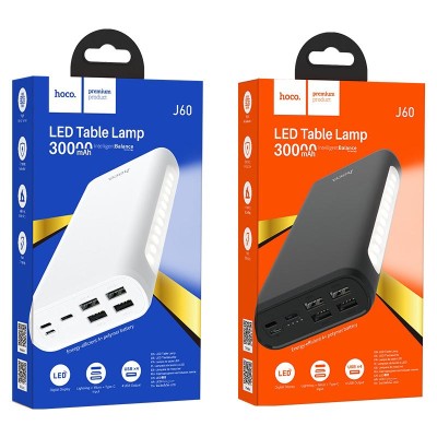 Powerbank Hoco J60 30000mAh 4USB+Lightning+Micro+Type-C белый Powerbank Hoco J60 30000mAh 4USB+Lightning+Micro+Type-C белый
