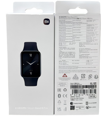 Фитнес-браслет Xiaomi Smart Band 8 Pro Global черный Фитнес-браслет Xiaomi Smart Band 8 Pro Global.  Поддерживает несколько языков: английский, немецкий, итальянский, французский, испанский, голландский, португальский, турецкий, арабский, польский, украинский, румынский, чешский, греческий, иврит, русский, тайский, вьетнамки, бразильский, индонезийский, традиционный китайский, шведский, финский, норвежский, датский, японский, корейский. Дисплей  1,74 "Дисплей 60 Гц, 336*480 разрешение экрана.
Яркость экрана: до 600 нит, поддержка автоматической регулировки яркости.
Аккумулятор  289mAh компактность аккумулятора, до 14 дней.
Сопротивление воды 5ATM до 50m.
Отслеживать деятельности:  ежедневный показатель деятельности, шаги отсчета, расстояние, сожженные калории, Женский монитор здоровья, кислород крови.
 Мониторинг здоровья: мониторинг сердечного ритма, мониторинг сна, мониторинг давления, мониторинг кислорода в крови, тренировка дыхания.  Датчик ускорения, Датчик гироскопа, оптический датчик частоты сердечных сокращений и кислорода. Bluetooth 5,3 BLE.