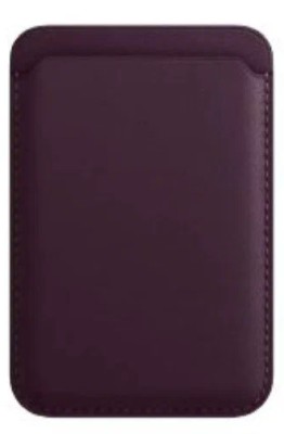 Кожаный чехол-бумажник для карт и визиток с анимацией MagSafe Leather Wallet для i-Phone фиолетовый Кожаный чехол-бумажник для карт и визиток с анимацией MagSafe Leather Wallet для i-Phone фиолетовый