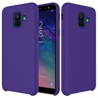 Накладка для Samsung Galaxy A6 (2018) Silicone cover фиолетовая
