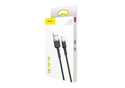 Usb Кабель-зарядка Lightning Baseus Cafule 2м CALKLF-CV1 черно-золотистый Usb Кабель-зарядка Lightning Baseus Cafule 2м CALKLF-CV1 черно-золотистый