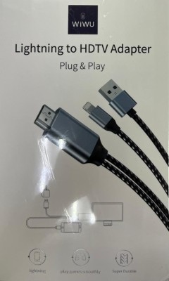 Кабель-переходник WIWU Video Lightning на HDMI 4K 1.8 м (X7L) серый Кабель-переходник WIWU Video Lightning на HDMI 4K 1.8 м (X7L) серый