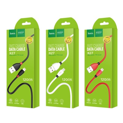 Usb Кабель-зарядка Lightning Hoco X27 Excellent charge 2.4A 1.2м силиконовый красный Usb Кабель-зарядка Lightning Hoco X27 Excellent charge 2.4A 1.2м силиконовый красный