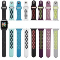 Сменный браслет силиконовый для Apple Watch 38mm перфорация в ассортименте