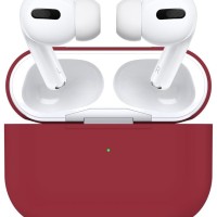 Силиконовый чехол для AirPods Pro малиновый