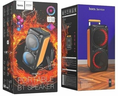 Bluetooth колонка Hoco DS42 Plus c 2-мя микрофонами BT5.0/3600mAh/2ч черная Bluetooth колонка Hoco DS42 Plus c 2-мя микрофонами BT5.0/3600mAh/2ч черная