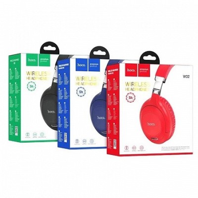 Стереонаушники Bluetooth полноразмерные HOCO W32 Sound Magic BT5.0/200mAh/8ч синие Стереонаушники Bluetooth полноразмерные HOCO W32 Sound Magic BT5.0/200mAh/8ч синие