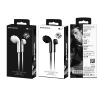 Наушники с микрофоном Borofone BM23 Bright Sound 1.2м плоский черный