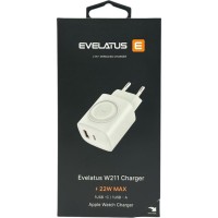 Сетевое зар. устр. Evelatus W211 1USB/1C 20W белое