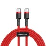 Кабель-зарядка Type-C на Type-C Baseus Cafule series PD2.0 2м (CATKLF-H09) черно-красная