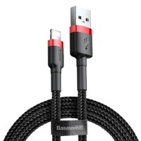 Usb Кабель-зарядка Lightning Baseus Cafule 1м (CALKLF-B19) черно-красный