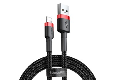 Usb Кабель-зарядка Lightning Baseus Cafule 1м (CALKLF-B19) черно-красный Usb Кабель-зарядка Lightning Baseus Cafule 1м (CALKLF-B19) черно-красный