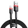 Usb Кабель-зарядка Lightning Baseus Cafule 1м (CALKLF-B19) черно-красный