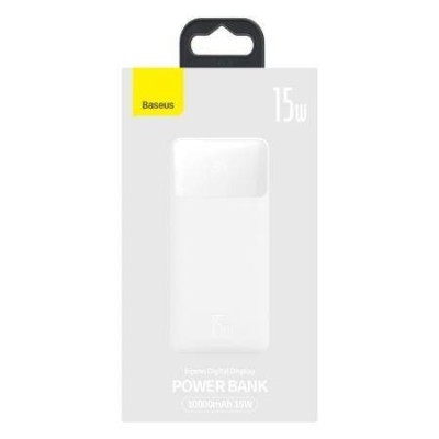 Powerbank Baseus Bipow Digital Display 10000mAh 2USB/USB-C 15W PD3.0/QC3.0 (PPDML-I02) белый Powerbank Baseus Bipow Digital Display 10000mAh 2USB/USB-C 15W PD3.0/QC3.0 (PPDML-I02) белый