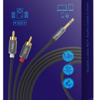 Аудиокабель AUX 3,5mm на 2xRCA Hoco UPA10 серый