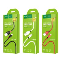 Usb Кабель-зарядка Lightning Hoco X27 Excellent Charge 2.4A 1.2м силиконовый чёрный