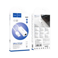 Переходник Hoco UA22 Accquire Type-C на RJ45 1000 Мбит/с, белый