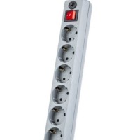 Сетевой фильтр Perfeo Power+ (PF-PP-6/3,0-G) 3м/6 розеток серый
