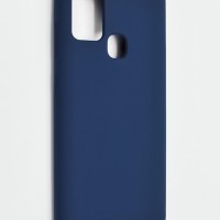Накладка для Samsung Galaxy A21S Silicone cover темно-синяя