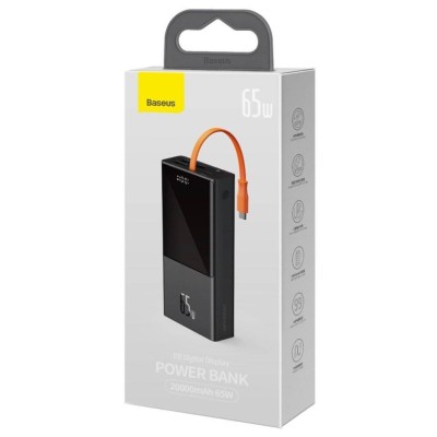 Powerbank Baseus Elf Digital Display 20000mAh 2USB/USB-C 65W PPJL000001 черный Powerbank Baseus Elf Digital Display 20000mAh 2USB/USB-C 65W PPJL000001 черный