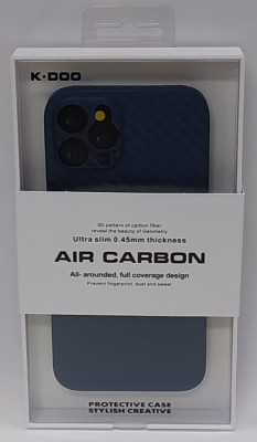Накладка для i-Phone 12 Pro 6.1&quot; K-Doo Air Carbon пластик синяя Накладка для i-Phone 12 Pro 6.1" K-Doo Air Carbon пластик синяя