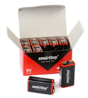 Батарейка солевая крона Smartbuy 6F22/1S (10/400)  (SBBZ-9V01S) Батарейка солевая крона Smartbuy 6F22/1S (10/400)  (SBBZ-9V01S)