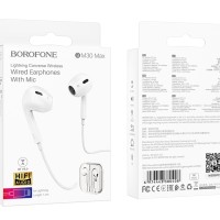 Стереонаушники Borofone BM30 Max Lightning 1.2м белые