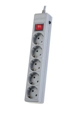 Сетевой фильтр Perfeo Power+ (PF-PP-5/5,0-G) 5м/5 розеток серый Сетевой фильтр Perfeo Power+ (PF-PP-5/5,0-G) 5м/5 розеток серый