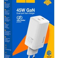 Сетевое зар. устр. Hoco N23 2C 45W Gan белое