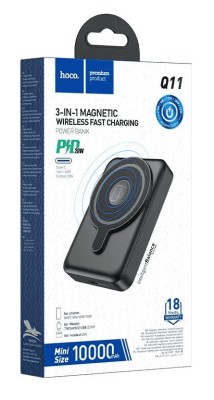 Беспроводное заряд. устр. + Powerbank Hoco Q11 1USB-C 20W 10000mAh черное Беспроводное заряд. устр. + Powerbank Hoco Q11 1USB-C 20W 10000mAh черное