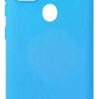 Накладка для Samsung Galaxy A21S Silicone cover голубая