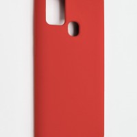 Накладка для Samsung Galaxy A21S Silicone cover без логотипа красная