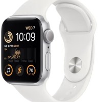 Apple Watch SE2 GPS 44мм Aluminum Case with Sport Band, серебро/белый