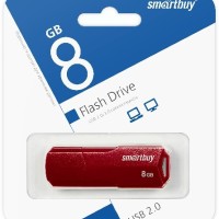USB флеш накопитель Smartbuy 8GB Clue Burgundy (SB8GBCLU-BG)
