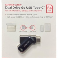 3.1 USB флеш накопитель SanDisk 64GB Ultra Dual Drive Type-c (SDDDC3-064G-G46) черный