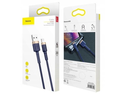 Usb Кабель-зарядка Lightning Baseus Cafule 2м (CALKLF-CV3) синий Usb Кабель-зарядка Lightning Baseus Cafule 2м (CALKLF-CV3) синий